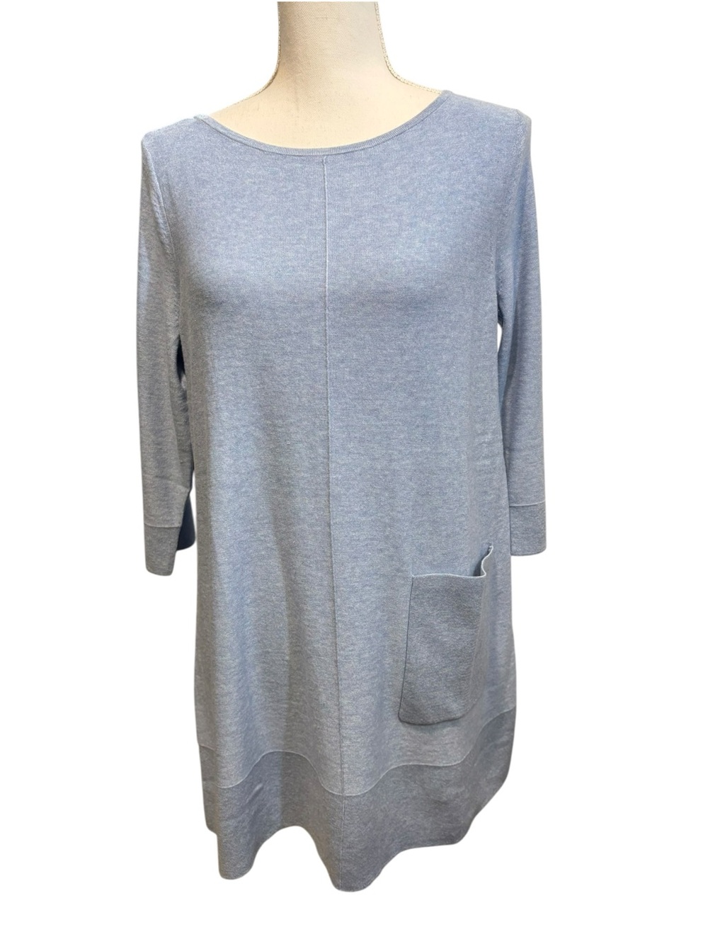 J. Jill Blue Cotton Blend Tunic Top. Size S